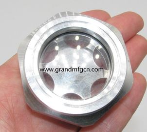 Métrico hilo M30X1.5 M33X1.5 reductor de aluminio indicador de nivel de aceite vidrio personalizado disponible