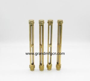 Vidrio de visor de latón Medidores de nivel de aceite en hilo NPT, BSP, G masculino1/8",1/4",3/8",1/2"3/4",1", con tubo de vidrio de cuarzo