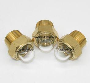 Hombres NPT BSP hilos de tubería 1/2&quot; cúpula del radiador de vidrio de nivel de aceite con vidrio natural servicio OEM y ODM