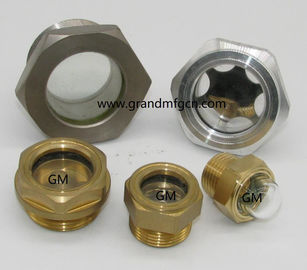 macho hilo métrico M22x1.5 equipos industriales visores de vidrio de nivel de aceite con vidrio natural servicio OEM y ODM