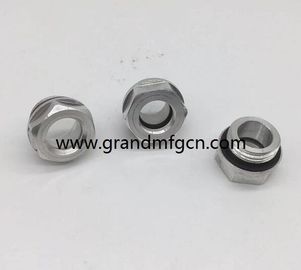 macho hilo métrico M22x1.5 equipos industriales visores de vidrio de nivel de aceite con vidrio natural servicio OEM y ODM