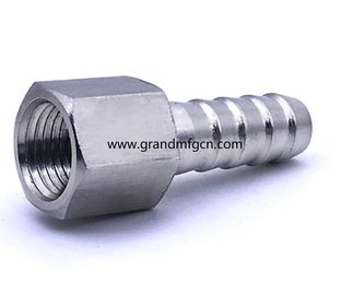 hilo femenino y masculino OEM,ODM precisión de acero inoxidable CNC piezas giradas acabado natural