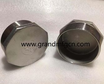 hilo masculino OEM de acero inoxidable de precisión mecanizado y partes dobladas en abajo conectores SS304 octogonales