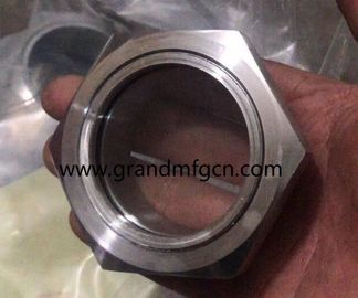 hilo métrico M33x1.5 de acero inoxidable 316 de observación anteojos de visión de nivel de aceite con tuerca de bloqueo servicio OEM sin acabado