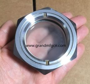 NPT hilo 1" 2 pulgadas de acero inoxidable SS316 SS304 evaporador de observación del nivel de aceite gafas de visión servicio OEM sin acabado