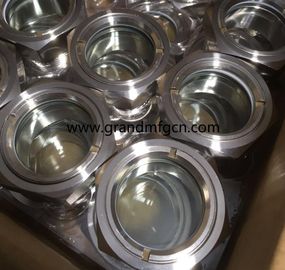 NPT hilo 1" 2 pulgadas de acero inoxidable SS316 SS304 evaporador de observación del nivel de aceite gafas de visión servicio OEM sin acabado
