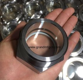 NPT hilo 1" 2 pulgadas de acero inoxidable SS316 SS304 evaporador de observación del nivel de aceite gafas de visión servicio OEM sin acabado