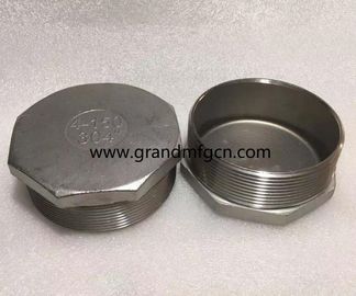 Enchufes hexagonales de acero inoxidable de hilo masculino OEM de precisión mecanizada y piezas de acabado natural