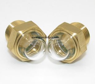 hilo BSP masculino G3/4" bomba abovedada de vidrio de nivel de aceite de vista de ventana de níquel recubierto de vidrio