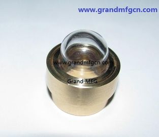 Hombre hilo métrico M27X1.5 bomba abovedada de vidrio de nivel de aceite de vista de ventana de níquel recubierta de vidrio