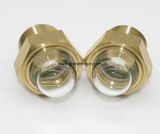 Hombres hilo métrico M20X1.5 M22X1.5 bomba abovedada de vidrio de nivel de aceite de vista de ventana de níquel recubierta de vidrio