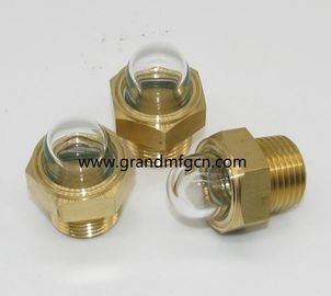 Hombres hilo métrico M20X1.5 M22X1.5 bomba con cúpula vista de nivel de aceite ventana visor niquel recubierto de vidrio