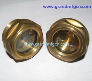 BSP 3/8 &quot; 1/2 &quot; tanque de aceite hidráulico de latón / aluminio vidrio de visualización de nivel de aceite con reflector sin acabado, China