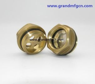 BSP 3/8 &quot; 1/2 &quot; tanque de aceite hidráulico de latón / aluminio vidrio de visualización de nivel de aceite con reflector sin acabado, China