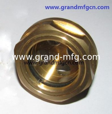 BSP 3/8 &quot; 1/2 &quot; tanque de aceite hidráulico latón / aluminio indicador de visualización del nivel de aceite con reflector sin acabado, China