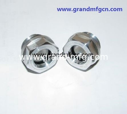 BSP 3/8 &quot; 1/2 &quot; tanque de aceite hidráulico latón / aluminio indicador de visualización del nivel de aceite con reflector sin acabado, China