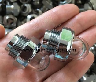 hilo de tubería NPT masculino 1/2 pulgadas en forma de cúpula de flujo de nivel de líquido medidor de nivel de aceite vista indicador de vidrio para bombas personalizado