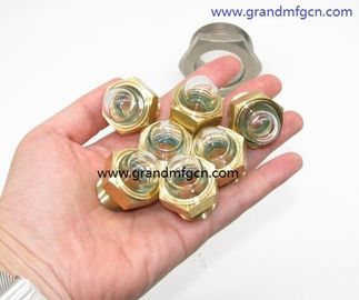 Hombres BSP hilos de tubería G1/2 3/4 pulgadas cúpula vidrios de nivel de aceite vidrios de nivel de fluido indicadores con vidrio natural