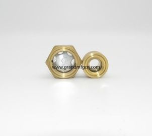 Compresor hidráulico Reducción accesorios de la bomba de tornillo de alta temperatura en el aceite de latón vista de vidrio nivel de ventana niveles de aceite