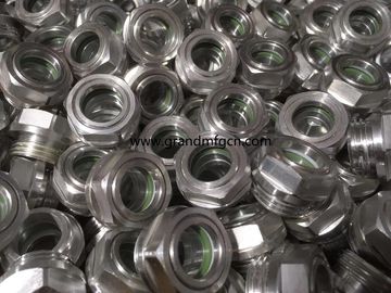 Compresor hidráulico Reducción de los accesorios de la bomba tornillo en aleación de aluminio aceite vista de vidrio nivel de la ventana nivel de aceite