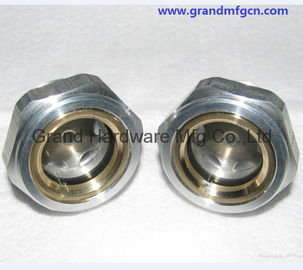 Compresor hidráulico Reducción de los accesorios de la bomba tornillo en aleación de aluminio aceite vista de vidrio nivel de la ventana nivel de aceite