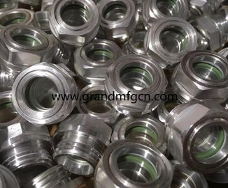 Estándar de aceite de aleación de aluminio Espejo de aceite Ventana de aceite hexagonal atornillada Indicadores de visor de nivel de aceite hilo métrico masculino