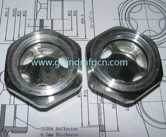Estándar de aceite de aleación de aluminio Espejo de aceite Ventana de aceite hexagonal atornillada Indicadores de visor de nivel de aceite hilo métrico masculino
