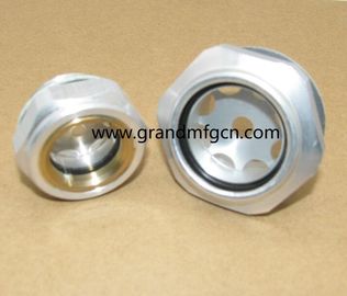 Estándar de aceite de aleación de aluminio Espejo de aceite Ventana de aceite hexagonal atornillada Indicadores de visor de nivel de aceite hilo métrico masculino