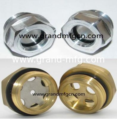 Estándar de aceite de aleación de aluminio Espejo de aceite Hexágono de tornillo en el nivel de aceite ventanas de visión medidores de aceite indicadores personalizados disponibles