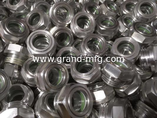 Estándar de aceite de aleación de aluminio Espejo de aceite Hexágono de tornillo en el nivel de aceite ventanas de visión medidores de aceite indicadores personalizados disponibles