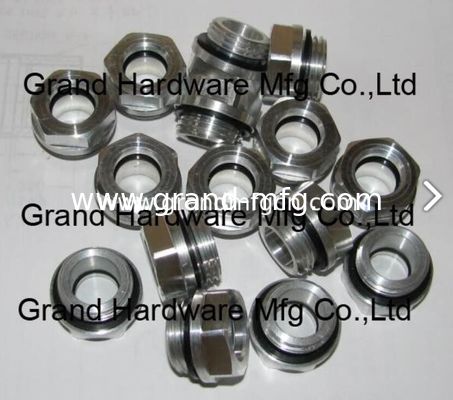 Estándar de aceite de aleación de aluminio Espejo de aceite Hexágono de tornillo en el nivel de aceite ventanas de visión medidores de aceite indicadores personalizados disponibles