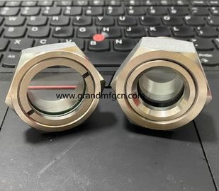 M33 M36 equipo lubricado con aceite de acero inoxidable de alta presión tipo perno de visor de nivel de aceite vidrio de ventana de nivel de aceite