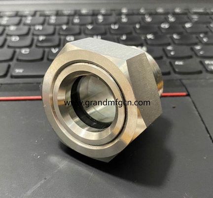 BSP 1/2 INCH de acero inoxidable 304 indicadores de nivel de aceite tipo perno de vidrio de vidrio de vidrio fluido medidores de nivel de aceite