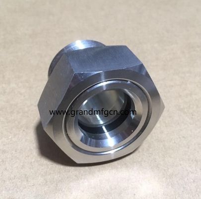 BSP 1/2 INCH de acero inoxidable 304 indicadores de nivel de aceite tipo perno de vidrio de vidrio de vidrio fluido medidores de nivel de aceite