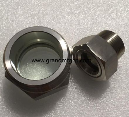NPT 3/4 1/2 pulgadas de acero inoxidable 304 sistema de lubricación de aceite indicador de nivel de aceite visual BHO gafas de visualización de aceite