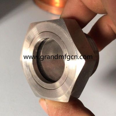 vidrio de visualización de nivel de aceite probado a alta presión para tanque de almacenamiento de aceite industrial de una sola capa npt hilo macho de 1 pulgada