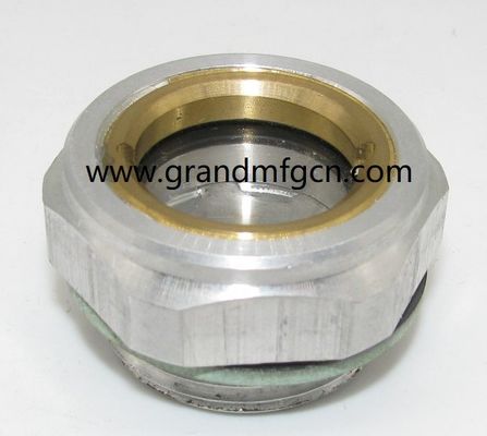 Espejo de aceite de aluminio Hexágono de tornillo G1/2 Aluminio vidrio natural templado Vidrio de visualización de nivel de aceite para compresor de pistón
