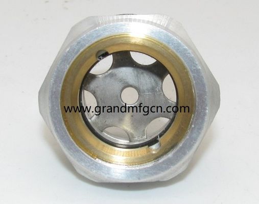 Espejo de aceite de aluminio Hexágono de tornillo G1/2 Aluminio vidrio natural templado Vidrio de visualización de nivel de aceite para compresor de pistón