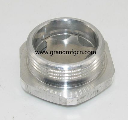 M52X1.5 Sistema de lubricación del soplador de aluminio Nivel de aceite Hex tornillo de entrada Visor de nivel de aceite indicadores de nivel de aceite de vidrio