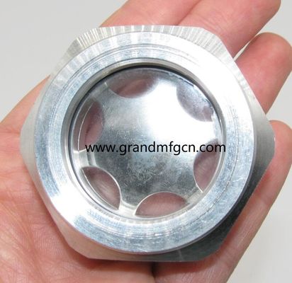 BSP G1/2&quot; 3/4&quot; 1&quot; bomba de vacío de paletas giratorias tipo V de vidrio de visualización de nivel de aceite de aluminio con reflector ss304