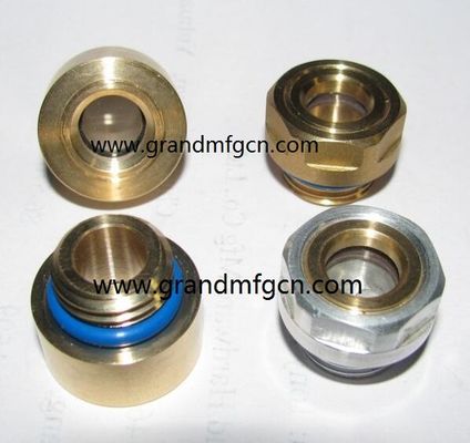 M33X1.5 Sistema de lubricación del soplador de aluminio Nivel de aceite Hex tornillo de entrada Visor de nivel de aceite vidrio indicadores de nivel de aceite