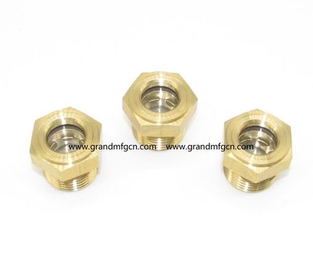 Accesorios de compresor de gusano hidráulico tornillo de alta temperatura en el vidrio de aceite de latón nivel de vidrio de la ventana nivel de aceite