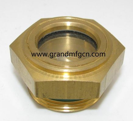 Accesorios de compresor de gusano hidráulico tornillo de alta temperatura en el vidrio de aceite de latón nivel de vidrio de la ventana nivel de aceite