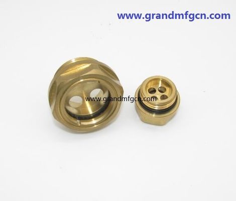 M60X2 Sistema de lubricación del soplador de latón Nivel de aceite Hex-screw-in Visor de nivel de aceite vidrio indicadores de nivel de aceite