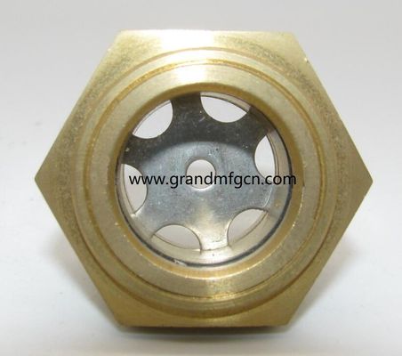 BSP1 1/4&quot; visor de nivel de aceite con tuerca hexagonal para la comprobación del nivel de aceite del tanque Visor de nivel de aceite de vidrio indicadores de nivel de aceite