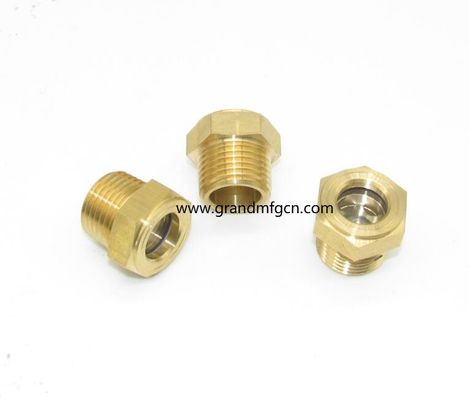 M27X1.5 visores de nivel de aceite hexagonal de latón para comprobar el nivel de aceite del tanque Visor de nivel de aceite indicador de nivel de aceite de vidrio