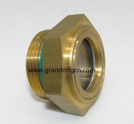 M36X1.5 visores de nivel de aceite hexagonal de latón para la comprobación del nivel de aceite del tanque Visor de nivel de aceite indicador de nivel de aceite de vidrio