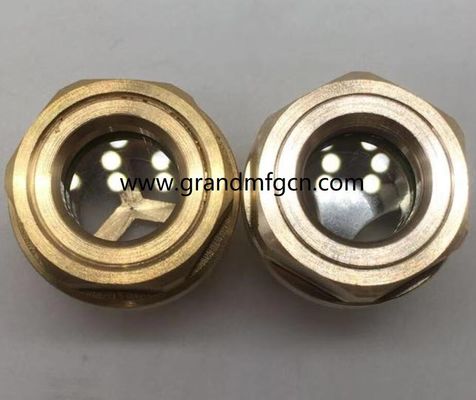 Visor de nivel de aceite UNF3/4&quot; con tuerca hexagonal para comprobar el nivel de aceite del tanque Visor de nivel de aceite indicadores de nivel de aceite de vidrio