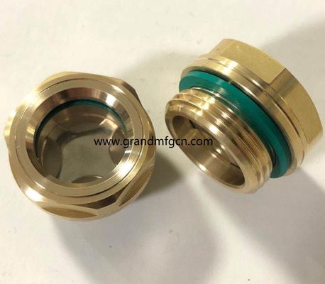 NPT hilo 3/4&quot; vidrio de visualización del nivel de aceite de latón para la bomba de control del nivel de aceite medidor de nivel de visión de aceite indicador de medidor de aceite