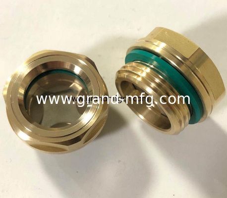Visor de nivel de aceite UNF1 1/4&quot; con tuerca hexagonal para comprobar el nivel de aceite del tanque Visor de nivel de aceite vidrio indicadores de nivel de aceite